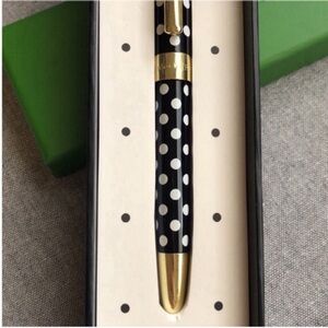 Kate Spade Polka Dot Pen with Gold Accents